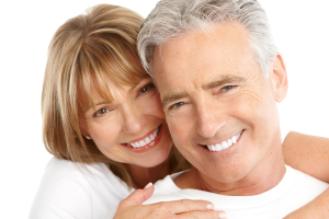 middle aged woman and man with nice smiles
